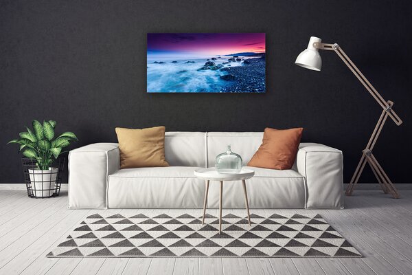 Quadro su tela Paesaggio della spiaggia dell'oceano 100x50 cm