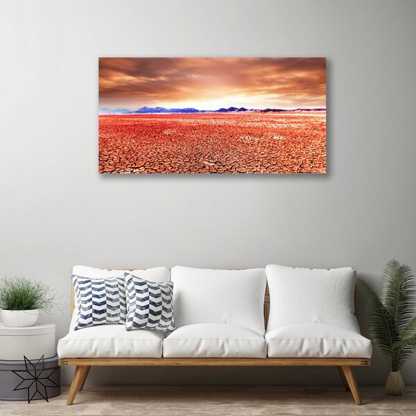 Quadro su tela Paesaggio di sabbia del deserto 100x50 cm