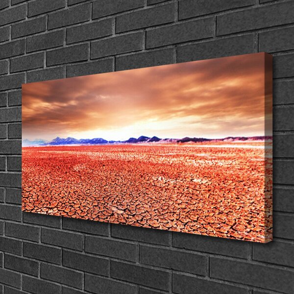 Quadro su tela Paesaggio di sabbia del deserto 100x50 cm