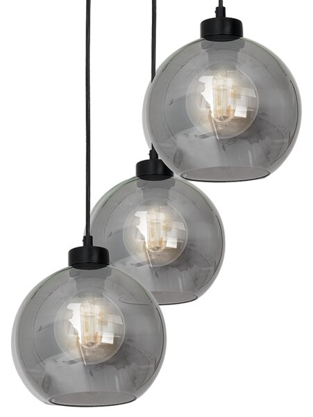 Lampadario su filo SOFIA 3xE27/60W/230V nero