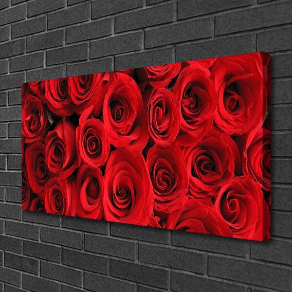 Quadro su tela Fiori di rose 100x50 cm