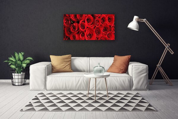 Quadro su tela Fiori di rose 100x50 cm