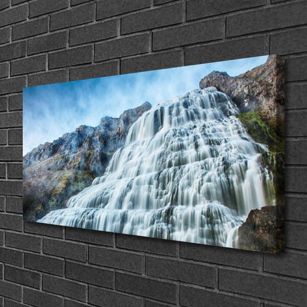 Quadro su tela Cascata della natura 100x50 cm