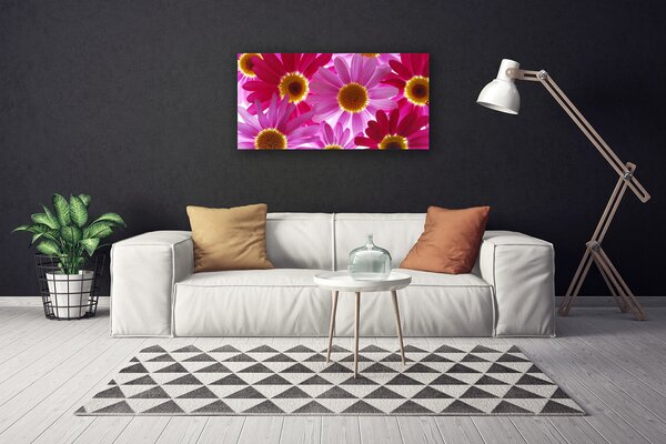 Quadro su tela Fiori Sul Muro 100x50 cm