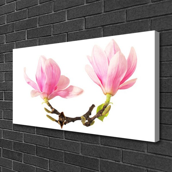 Quadro su tela Fiori Sul Muro 100x50 cm