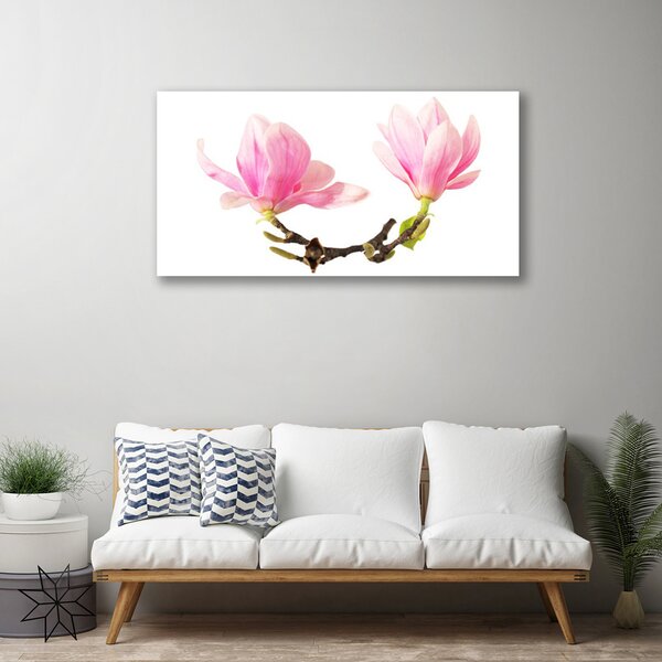 Quadro su tela Fiori Sul Muro 100x50 cm
