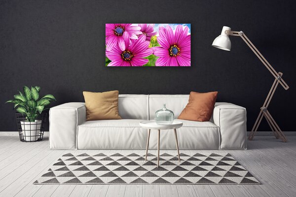 Quadro su tela Fiori Sul Muro 100x50 cm