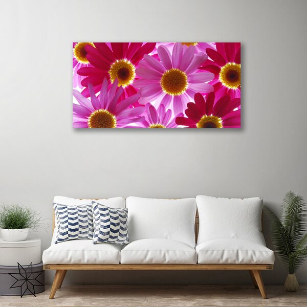 Quadro su tela Fiori Sul Muro 100x50 cm