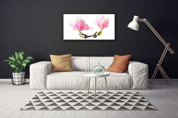 Quadro su tela Fiori Sul Muro 100x50 cm