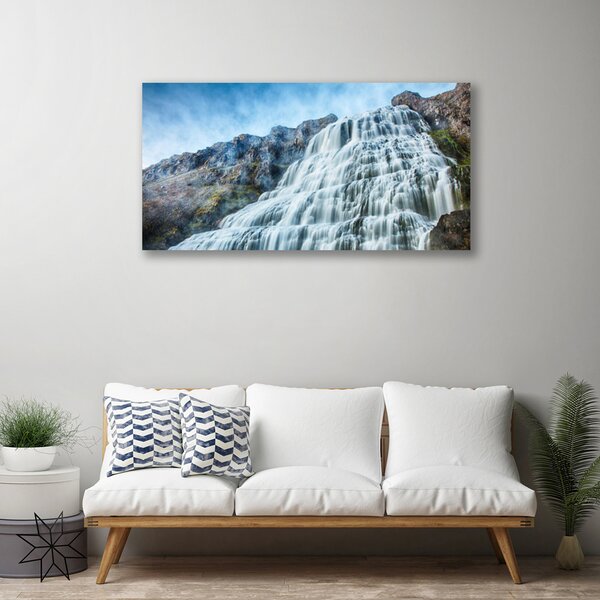 Quadro su tela Cascata della natura 100x50 cm