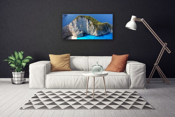 Quadro su tela Paesaggio marino di rocce 100x50 cm