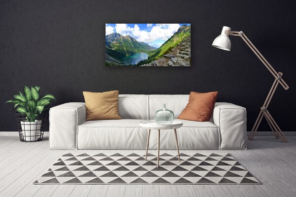 Foto quadro su tela Paesaggio di montagne 100x50 cm