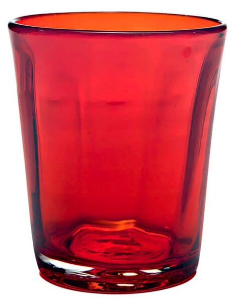 Zafferano Bei Bicchiere Acqua 32 Cl Set 6 Pz Fatto A Mano In Vetro Rosso
