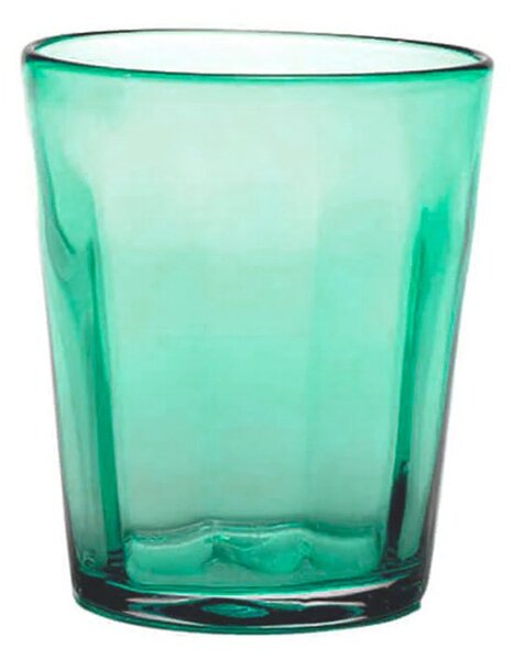 Zafferano Bei Bicchiere Acqua 32 Cl Set 6 Pz Fatto A Mano In Vetro Verde Mare
