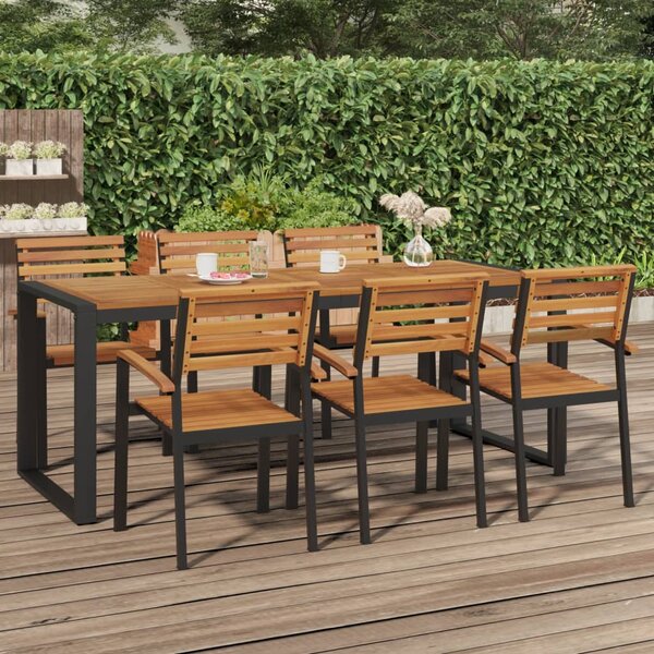 Tavolo Giardino 150x90x75cm Vetro Temperato Polyrattan Marrone