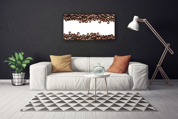Quadro su tela Cucina in chicchi di caffè 100x50 cm