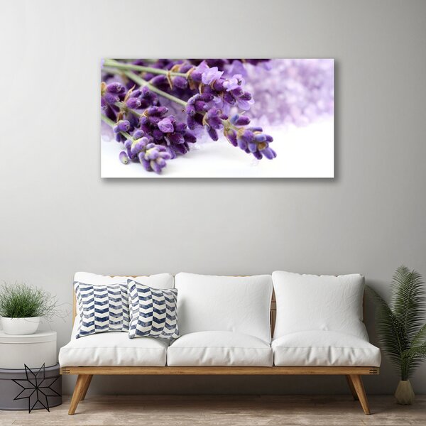 Quadro su tela Fiori Sul Muro 100x50 cm