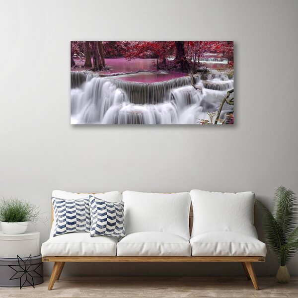 Quadro su tela Cascata dell'albero della natura 100x50 cm