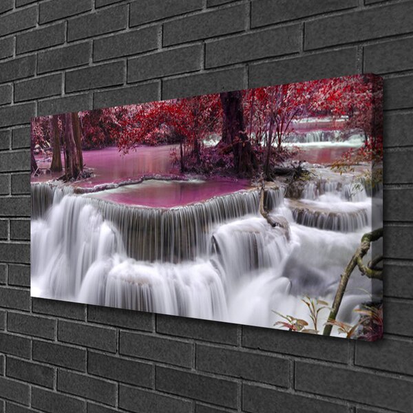 Quadro su tela Cascata dell'albero della natura 100x50 cm