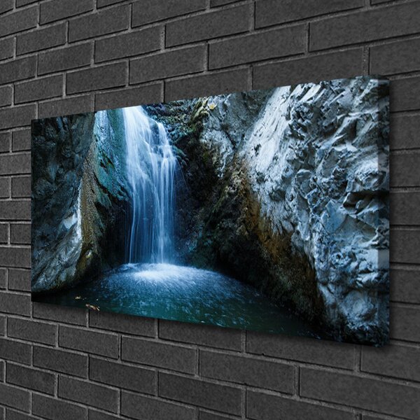 Quadro su tela Cascata della natura 100x50 cm