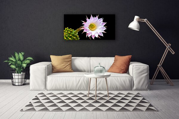 Quadro su tela Fiore Sul Muro 100x50 cm