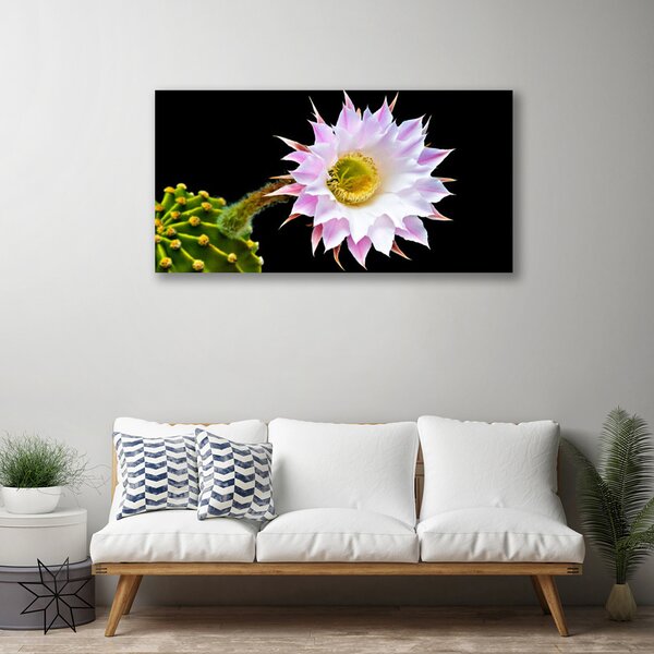 Quadro su tela Fiore Sul Muro 100x50 cm