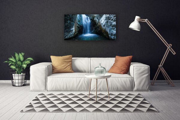 Quadro su tela Cascata della natura 100x50 cm