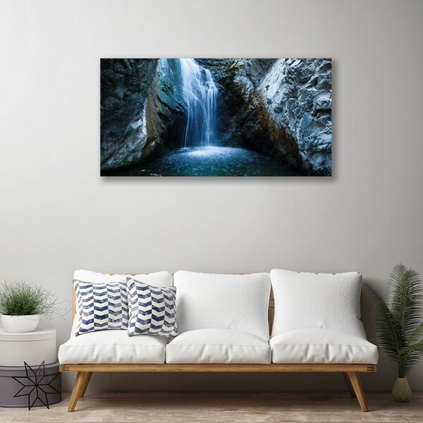 Quadro su tela Cascata della natura 100x50 cm