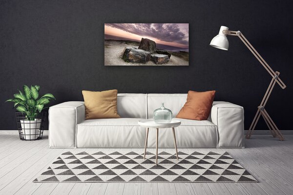 Quadro su tela Paesaggio roccioso 100x50 cm