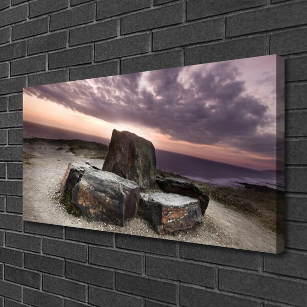 Quadro su tela Paesaggio roccioso 100x50 cm