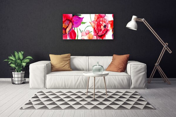 Quadro su tela Fiori Arte 100x50 cm