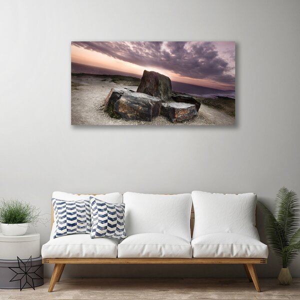 Quadro su tela Paesaggio roccioso 100x50 cm