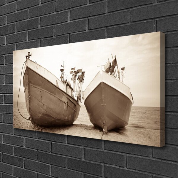 Quadro su tela Barca, acqua, paesaggio 100x50 cm