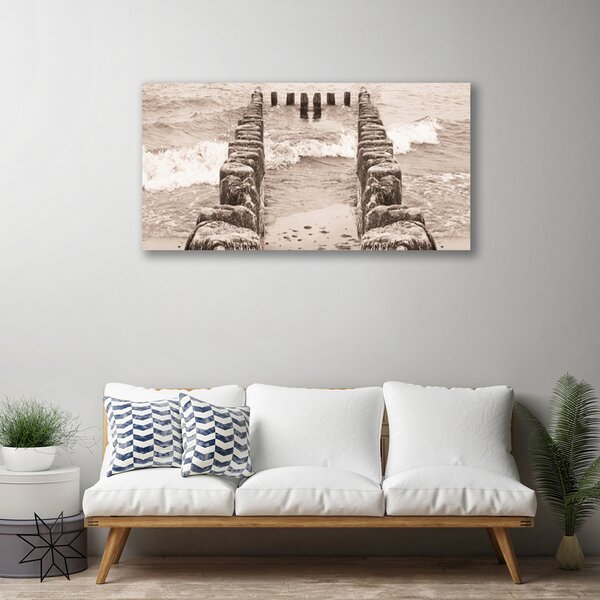 Foto quadro su tela Architettura della spiaggia dell'oceano 100x50 cm