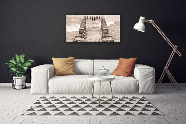 Foto quadro su tela Architettura della spiaggia dell'oceano 100x50 cm