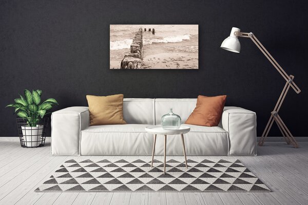 Quadro su tela Architettura della spiaggia del mare 100x50 cm