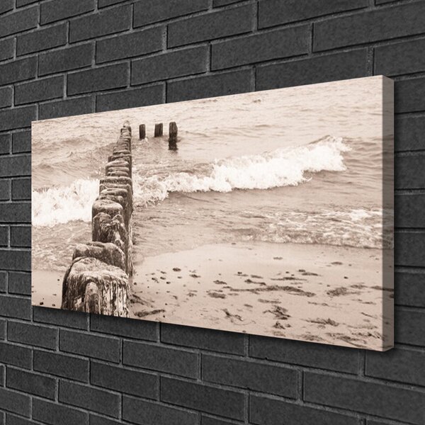 Quadro su tela Architettura della spiaggia del mare 100x50 cm
