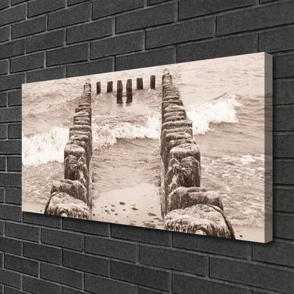 Foto quadro su tela Architettura della spiaggia dell'oceano 100x50 cm