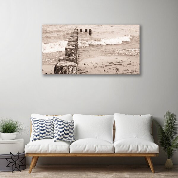 Quadro su tela Architettura della spiaggia del mare 100x50 cm