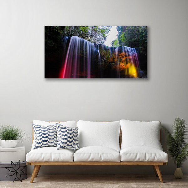 Quadro su tela Cascata della natura 100x50 cm