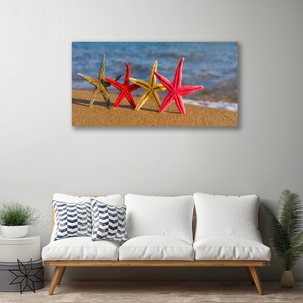 Quadro su tela Arte della stella marina della spiaggia 100x50 cm