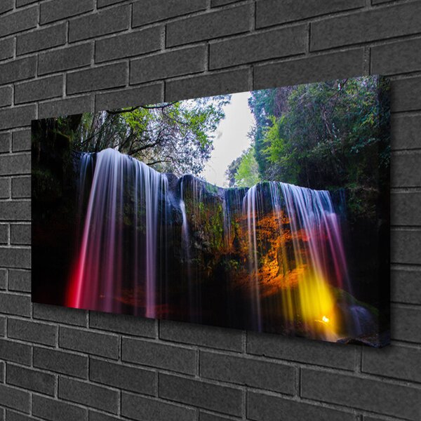 Quadro su tela Cascata della natura 100x50 cm