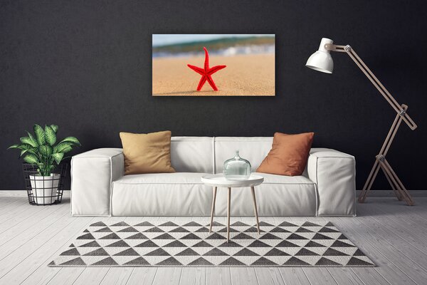 Quadro su tela Arte della stella marina della spiaggia 100x50 cm