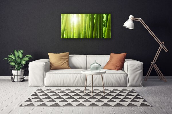 Quadro su tela La pianta di bambù 100x50 cm
