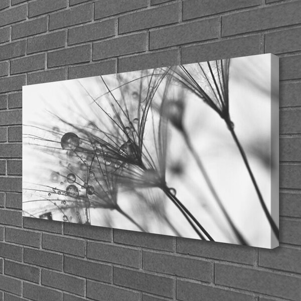 Quadro su tela Grafica di piante di astrazione 100x50 cm