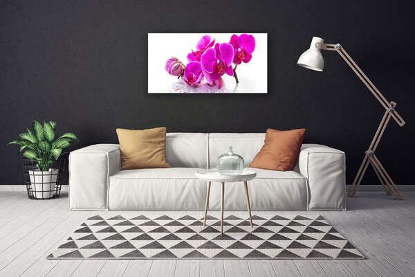 Quadro su tela Fiori di viola 100x50 cm