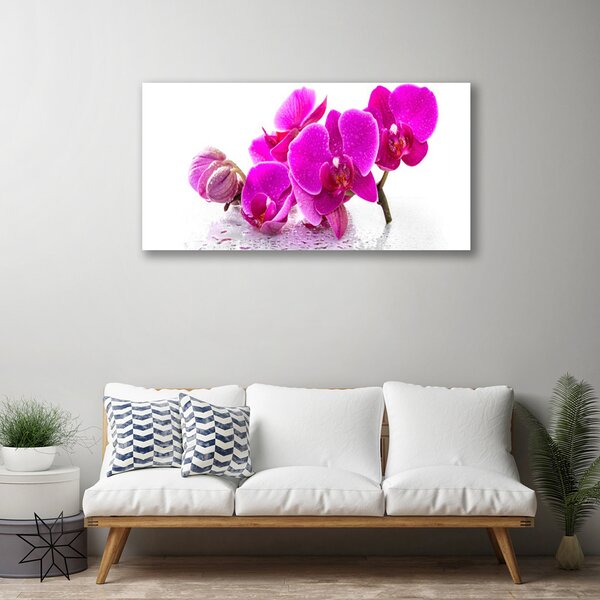 Quadro su tela Fiori di viola 100x50 cm