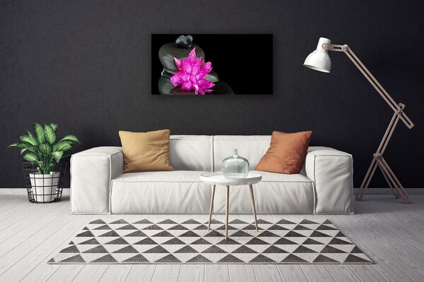 Quadro su tela Fiore di pietre nere 100x50 cm