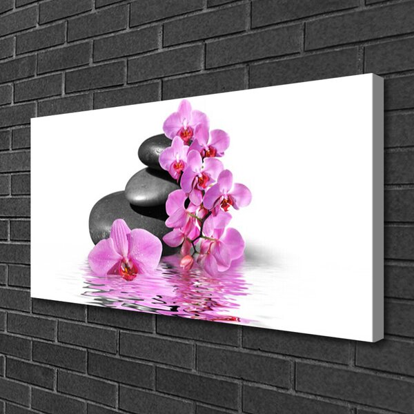 Quadro su tela Belle pietre di fiori 100x50 cm