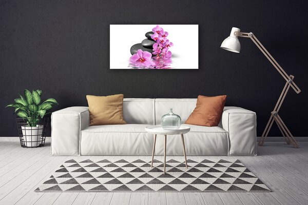 Quadro su tela Belle pietre di fiori 100x50 cm